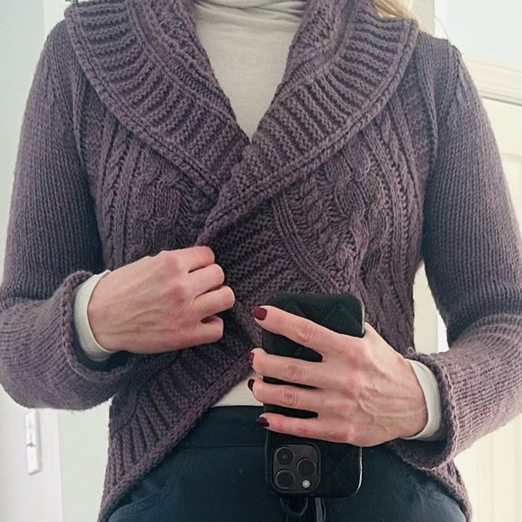 Made in Italy Wool blend Purple Knit Sweater XS - Picture 4 of 12